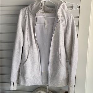 Lululemon light grey zip-up